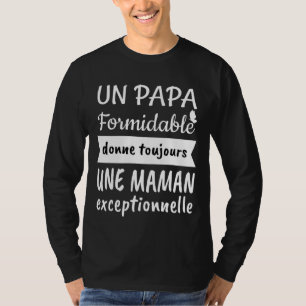 T-shirt un papa formidable, modèle, unique, élégant, nom