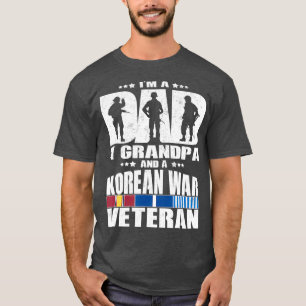 T-shirt Un Papa Un Grand-Père Et Un Vétéran Coréen De