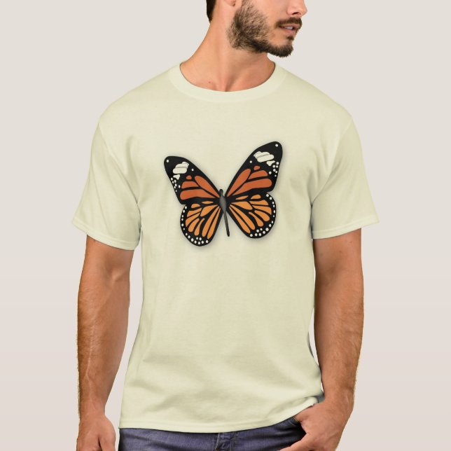 T-shirt Un papillon de monarque à bijoux (Devant)