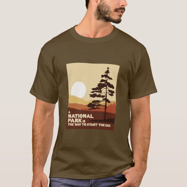 T-shirt Un parc national est une façon de commencer la jou (Devant)
