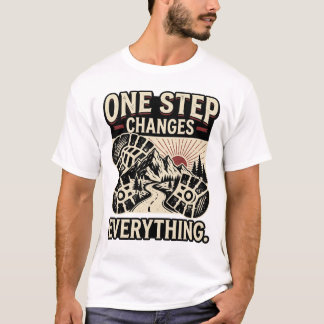 T-shirt Un pas change tout Montagne motivationnelle