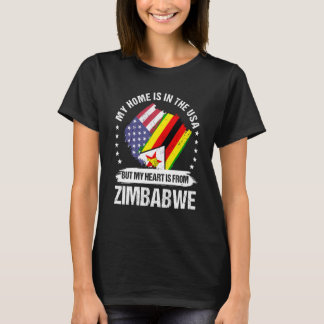 T-shirt Un patriote américain du Zimbabwe grandit fière de