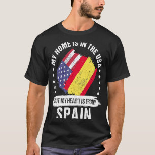 T-shirt Un patriote espagnol américain qui grandit fière M