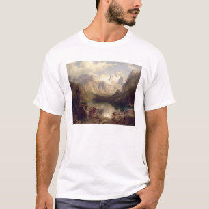T-shirt Un paysage alpin étendu de lac, 1862 (huile sur c