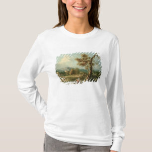 T-shirt Un paysage de rivière d'Italianate avec des