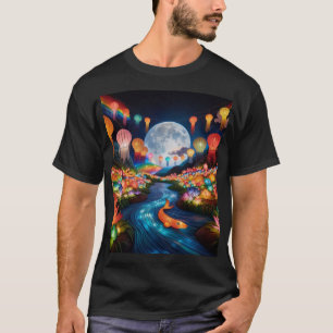 T-shirt Un paysage nocturne rêvé