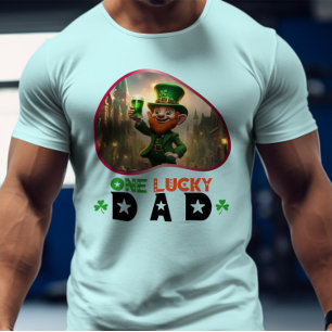 T-shirt Un père chanceux - Pot de plaisir de Leprechaun