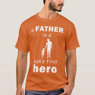 T-shirt Un Père Est Un Fils Premier Héros Rétro