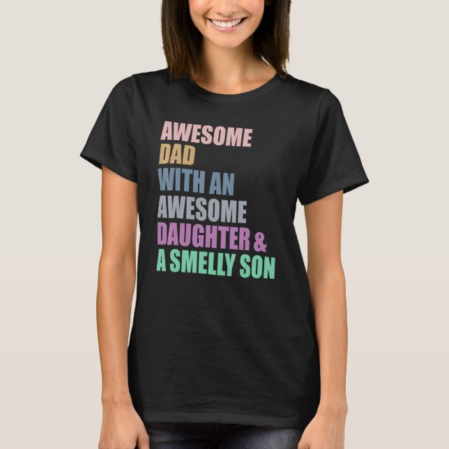 T-shirt Un Père Impressionnant Avec Une Fille Impressionna (Devant)
