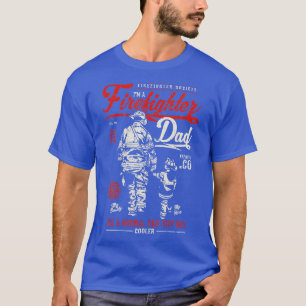 T-shirt Un père pompier donne des cadeaux pour père de fil