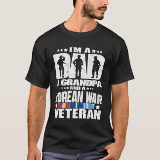 T-shirt Un Père Un Grand-Père Et Un Vétéran De Guerre Coré