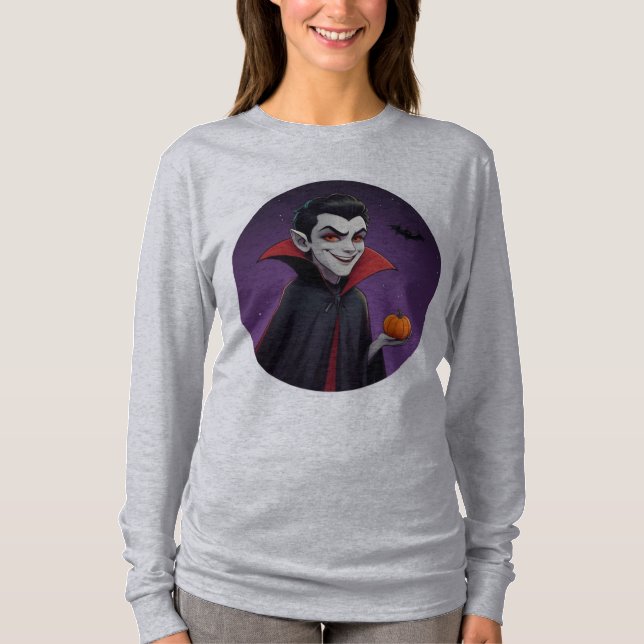 T-shirt Un perf sweatshirt ludique Halloween Vampire (Devant)