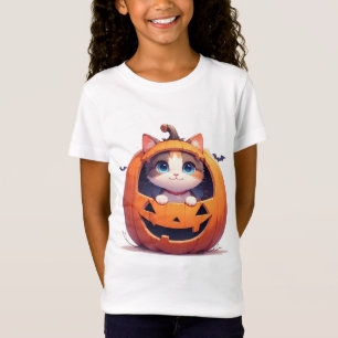 T-Shirt Un petit chat à l'intérieur d'une citrouille d'Hal