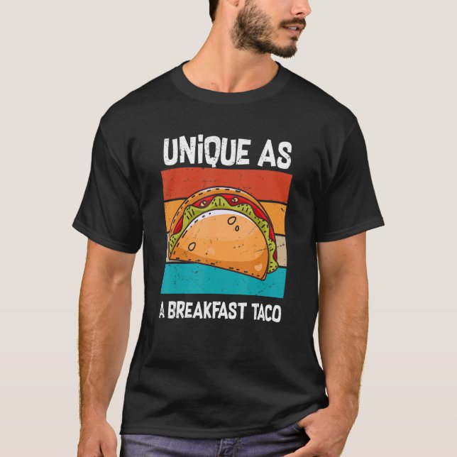 T-shirt Un Petit Déjeuner Taco Meme Unique En Petit Déjeun (Devant)