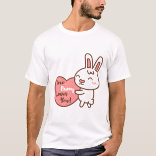 T-shirt Un Petit Lapin T'Aime Mignonne Pun
