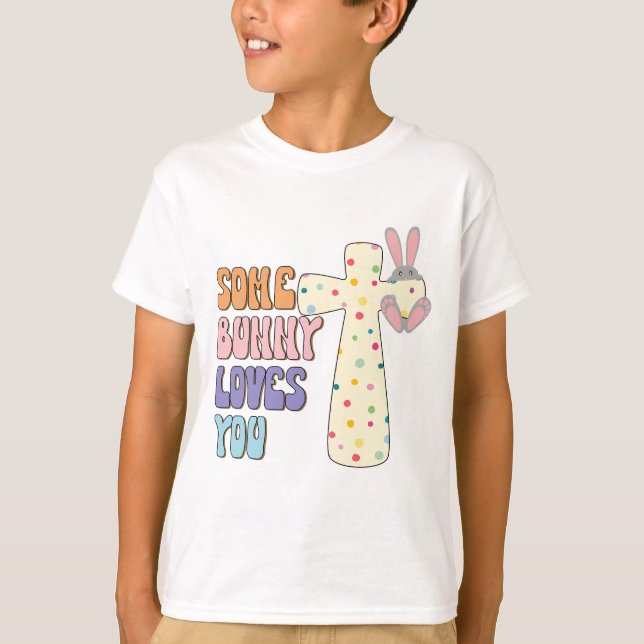 T-shirt Un petit lapin t'aime - Pâques (Devant)