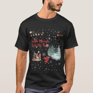 T-shirt Un petit miracle sous l'arbre Noël Famille S