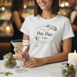 T-shirt Un petit peu de plaisir Soirée Martini<br><div class="desc">À la santé d'un peu de fun "Tini" ! Élevez votre prochaine célébration avec ce t-shirt d'invité d'honneur de Soirée Martini, où la sophistication classique rencontre la modernité ludique. Parfaitement sélectionné pour les anniversaires marquants (comme les 30 ans !), les fêtes de fiançailles ou une "Soirée Filles" chic, ce design...</div>