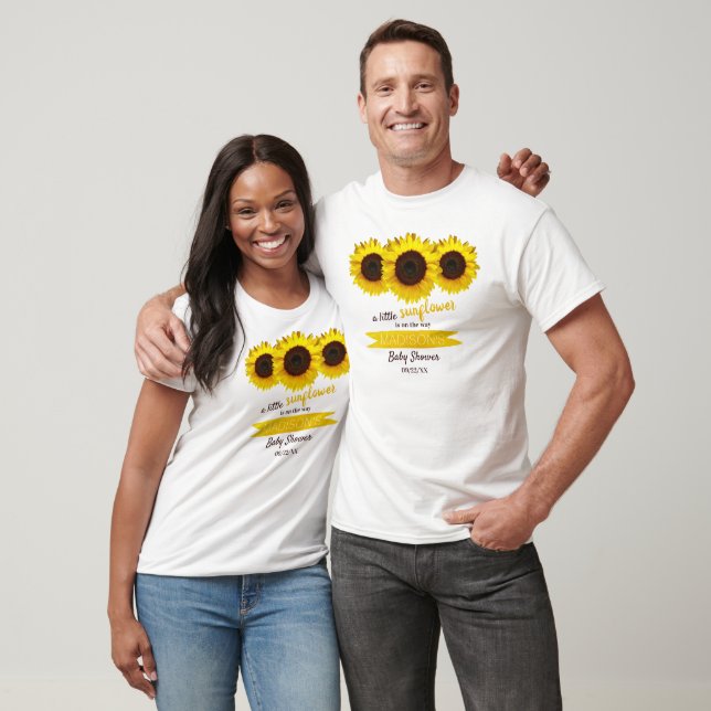 T-shirt Un petit tournesol arrive ! Baby Shower (Unisexe)