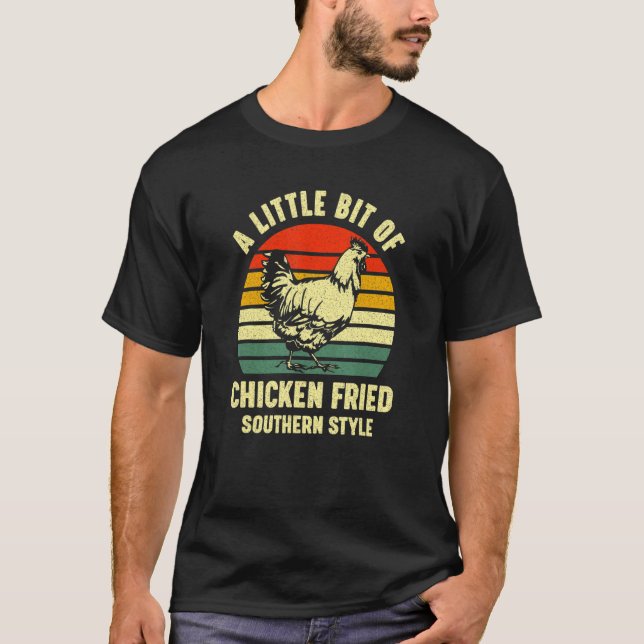 T-shirt Un peu de poulet frit de restauration rapide du su (Devant)