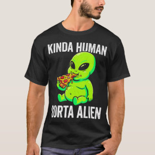 T-shirt Un peu humain, plutôt alien, drôle, gros alien qui