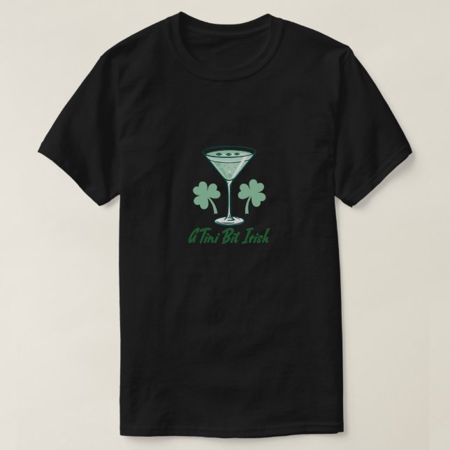 T-shirt Un peu irlandais - Cocktail amusant de la Saint-Pa (Design devant)