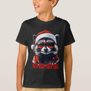 T-shirt Un peu joyeux un peu sauvage humour de Noël de rat