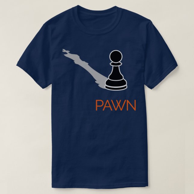 T-shirt Un pion lance un roi aux échecs (Design devant)