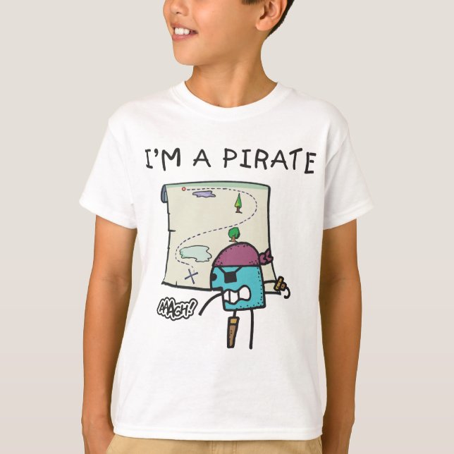 T-shirt Un pirate badine (Devant)