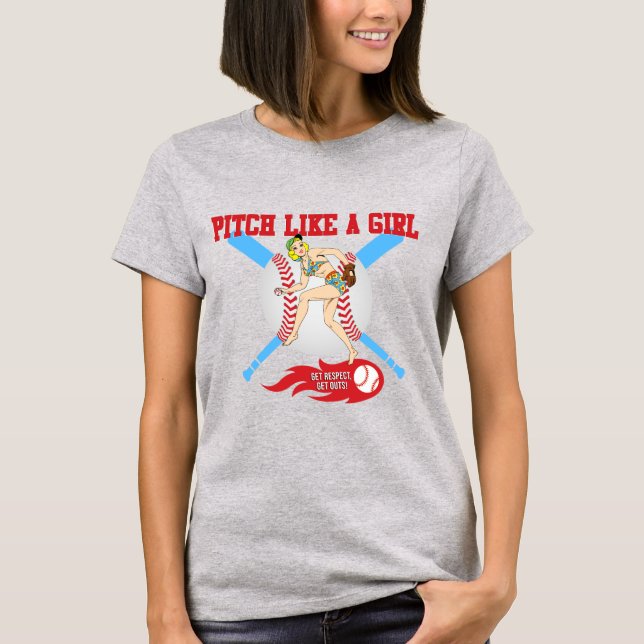 T-shirt Un Pitch Comme Une Fille (Devant)