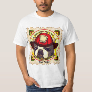 T-shirt Un pompier Boston Terrier