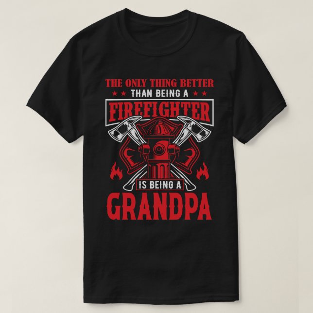 T-shirt Un Pompier Est Une GRANDPA (Design devant)