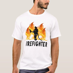 T-shirt Un pompier flambe