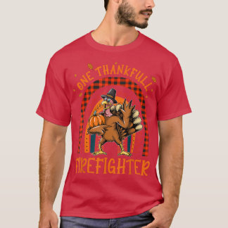 T-shirt Un pompier Remerciant Thanksgiving Rainbow Turk