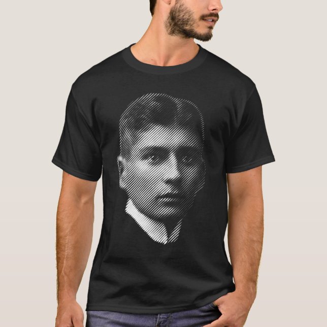 T-shirt Un portrait d'auteur Franz Kafka (Devant)