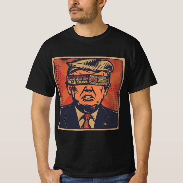 T-shirt Un président aveuglé par les problèmes mentaux (Devant)