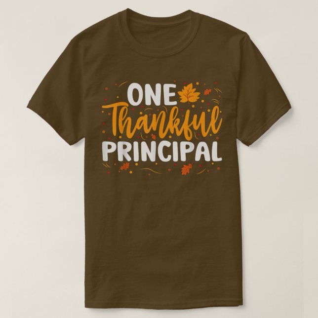 T-shirt Un Principal Remercié Automne Thanksgiving Co (Design devant)