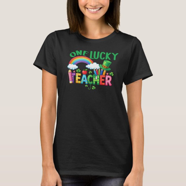 T-shirt Un professeur chanceux (Devant)
