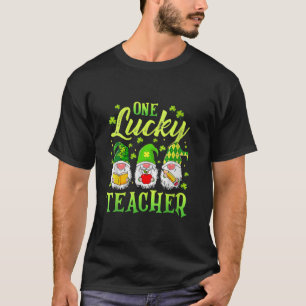 T-shirt Un Professeur chanceux Gnomes Joyeux Saint Patrick