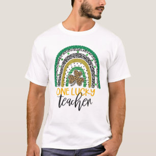 T-shirt Un professeur chanceux Rainbow St Patrick's Day