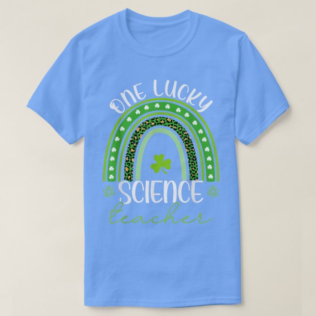 T-shirt Un professeur chanceux Rainbow St Patrick's Day Sc (Design devant)
