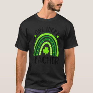 T-shirt Un professeur chanceux Rainbow St Patricku2019s Da