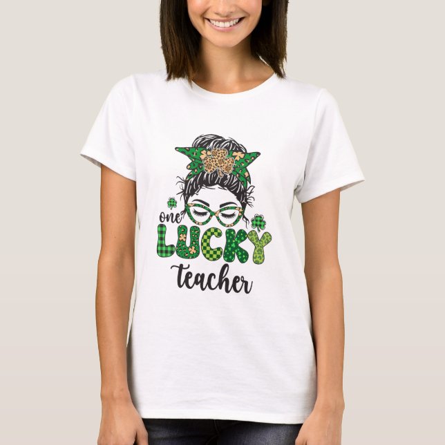 T-shirt Un professeur chanceux - Saint-Patrick  (Devant)