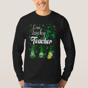 T-shirt Un Professeur chanceux St patrick irlandais Gnomes