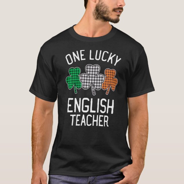 T-shirt Un professeur d'anglais chanceux St Patrick's Day  (Devant)