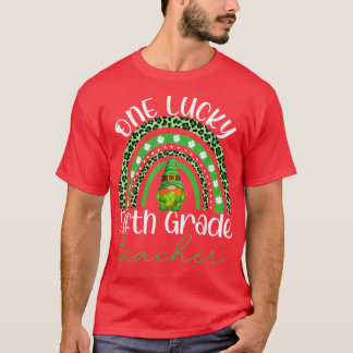 T-shirt Un Professeur de 5e année chanceux Gnomes St patri