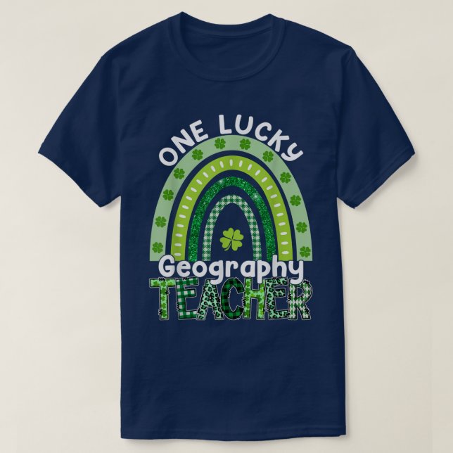 T-shirt Un Professeur de Géographie chanceux Enseignant de (Design devant)