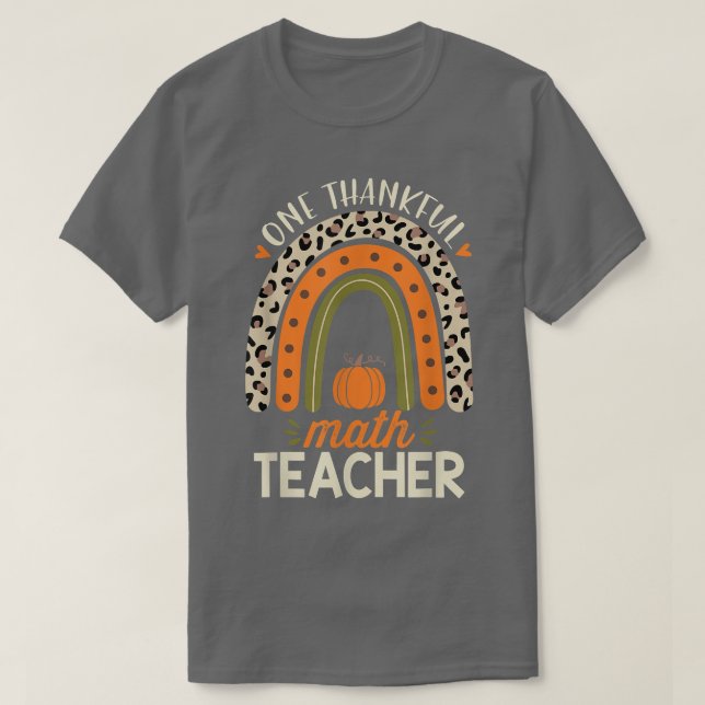 T-shirt Un professeur de maths Thanksgiving Leopard Rai (Design devant)