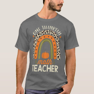 T-shirt Un professeur de maths Thanksgiving Leopard Rai