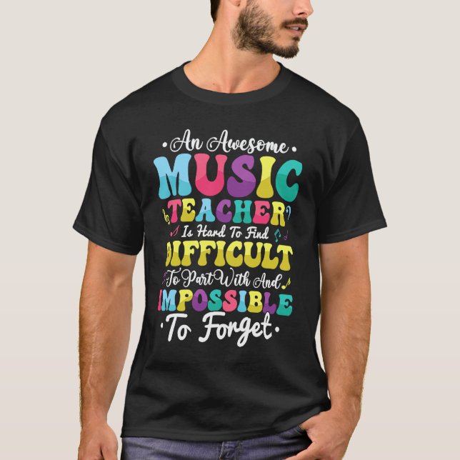 T-shirt Un professeur de musique génial est difficile à tr (Devant)